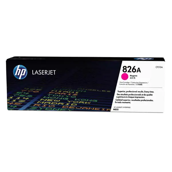 ⁨HP Original CF313A Toner Cartridge, magenta, 31500s, HP 826A, HP Color LaserJet Enterprise M855dn, M855x+, M855x+, O⁩ at Wasserman.eu