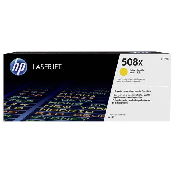 ⁨HP oryginalny toner CF362X, HP 508X, yellow, 9500s, high capacity, HP Color LaserJet Enterprise M552dn,M553dn,553n,553x, O⁩ w sklepie Wasserman.eu