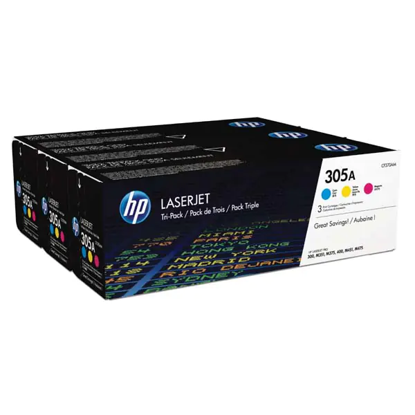 ⁨HP oryginalny toner CF370AM, CMY, 7800 (3x2600)s, HP 305A, HP LaserJet+, N, 3x900g, 3szt, O⁩ w sklepie Wasserman.eu