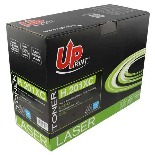 ⁨UPrint compatible toner cartridge with CF401X, cyan, 2300s, H.201XC, for HP Color LaserJet MFP 277, Pro M252, UPrint⁩ at Wasserman.eu