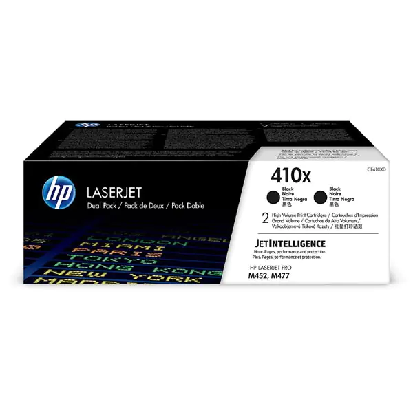 ⁨HP oryginalny toner CF410XD, HP 410X, black, 13000 (2x6500)s, high capacity, dual pack, 680g⁩ w sklepie Wasserman.eu