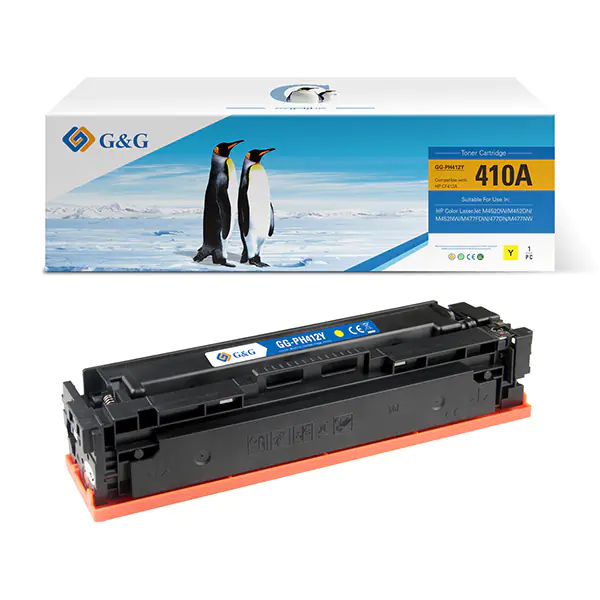⁨G&G kompatybilny toner z HP CF412A, NT-PH412Y, HP 410A, yellow, 2300s⁩ w sklepie Wasserman.eu