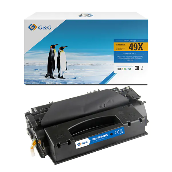 ⁨G&G compatible toner cartridge with Q5949X, black, 6000s, NT-PH5949XC, HP 49X, high capacity, for HP LaserJet 1320, 3390, 3392, N⁩ at Wasserman.eu