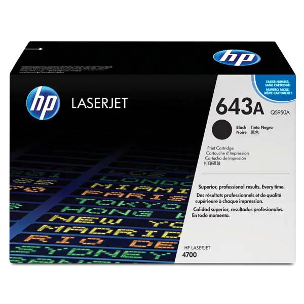 ⁨HP Original Toner Cartridge Q5950A, black, 11000s, HP 643A, HP Color LaserJet 4700, n, dn, dtn, ph+, O⁩ at Wasserman.eu