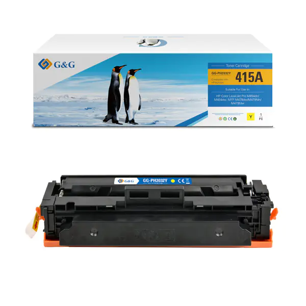 ⁨G&G kompatybilny toner z HP W2032A, NT-PH2032Y, HP 415A, yellow, 2100s, BEZ CHIP-A⁩ w sklepie Wasserman.eu