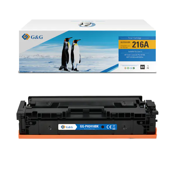 ⁨G&G compatible toner cartridge with W2410A, black, 1050s, NT-PH2410BK, HP 216A, for HP Color LaserJet Pro M182 , M183, N⁩ at Wasserman.eu