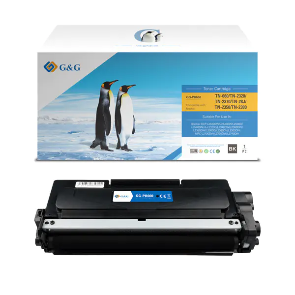 ⁨G&G kompatybilny toner z Brother TN2320, NT-PB660, black, 2600s⁩ w sklepie Wasserman.eu