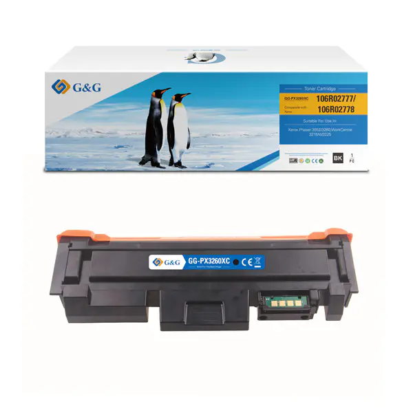 ⁨G&G compatible toner cartridge with 106R02778, black, 3000s, NT-PX3260XC, for Xerox Phaser 3052, 3260, WorkCentre 3215NI, 3225, N⁩ at Wasserman.eu