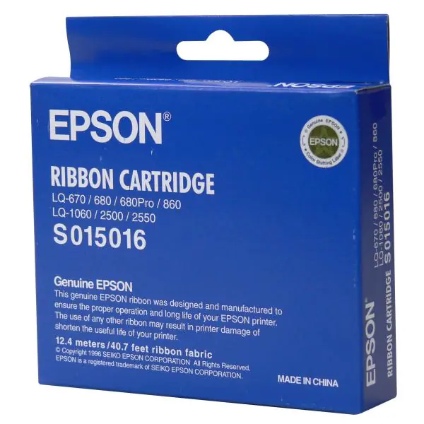 ⁨Epson Original Printer Ribbon, Black, for Epson LQ 2500, 2550, LQ 860, LQ 670, 680, 1060⁩ at Wasserman.eu