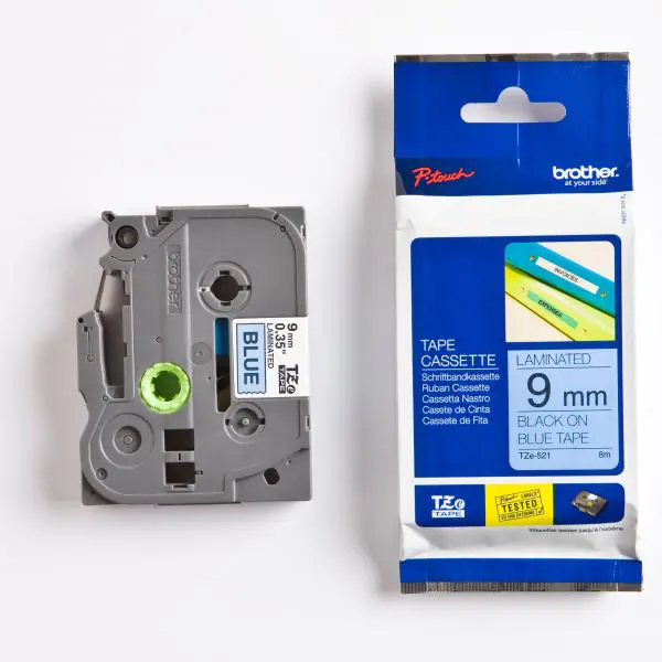 ⁨BROTHER laminated tape black TZe-521⁩ at Wasserman.eu