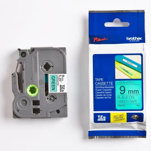 ⁨Tape BROTHER laminated Black TZe-721⁩ at Wasserman.eu