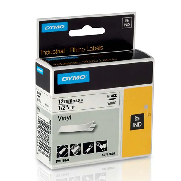Vinyl tape for printers 12mm x 5,5m with adhesive white S0718600 18444 at Wasserman.eu