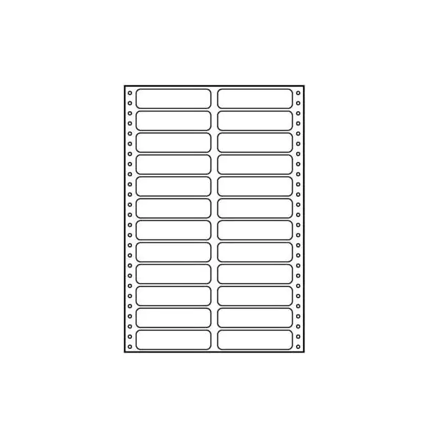 ⁨Logo tabular labels 89mm x 23.4mm, A4, double-row, white, 24 labels, packed in 25 pcs, for dot matrix printers⁩ at Wasserman.eu