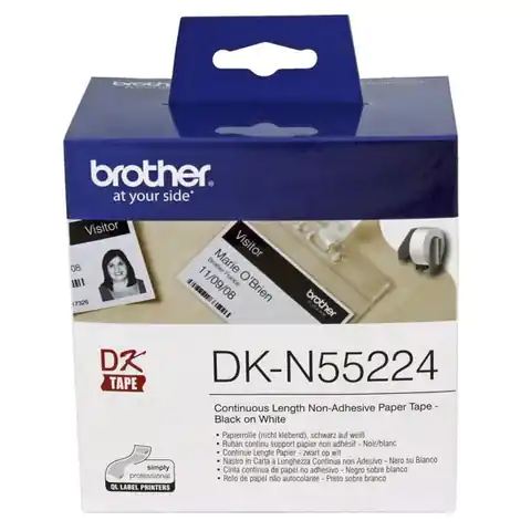 ⁨Brother rolki papierowe biała, 1 szt., DKN55224, do drukowania etykiet⁩ w sklepie Wasserman.eu
