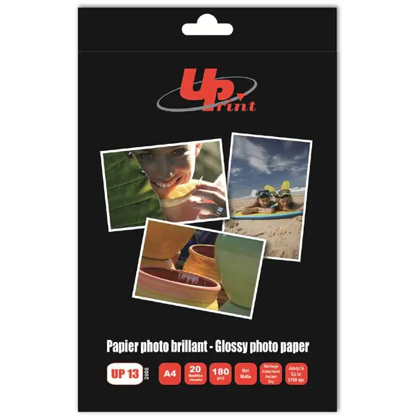 ⁨UPrint Mate photopaper, photo paper, matte, white, A4, 180 g/m2, 20 pc(s), ink⁩ at Wasserman.eu