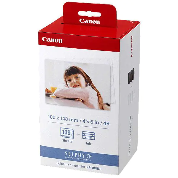 ⁨Canon Color Ink Paper Set, KP108IN, foto papier, 3 opakowania KP36IN typ połysk, biały, CP100, 220, 300, 330, 400, 500, 520, 600,⁩ w sklepie Wasserman.eu