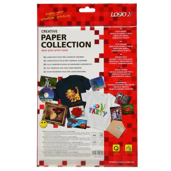 ⁨Self-adhesive logo(s) foil, matte, transparent, A4, 125 g/m2, 1200dpi, 10 sheet, for laser printers, L⁩ at Wasserman.eu