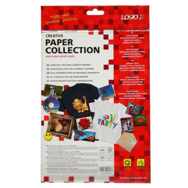 ⁨Self-adhesive logo(s) foil, matte, silver, A4, 145 g/m2, 1200dpi, 10 sheet, for laser printers, L⁩ at Wasserman.eu