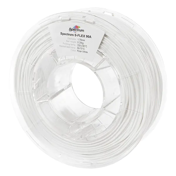 ⁨Spectrum 3D filament, S-Flex 90A, 1,75mm, 250g, 80261, polar white⁩ w sklepie Wasserman.eu