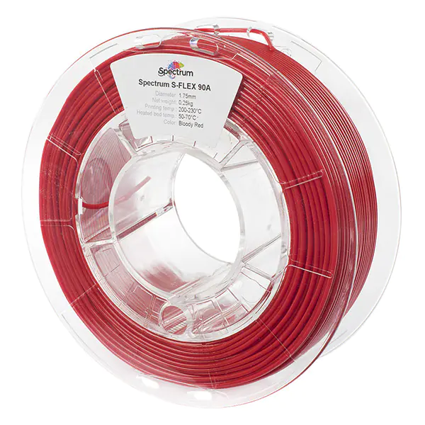 ⁨Spectrum 3D filament, S-Flex 90A, 1,75mm, 250g, 80252, bloody red⁩ w sklepie Wasserman.eu