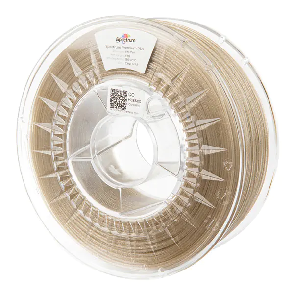 ⁨Spectrum 3D filament, PLA Glitter, 1,75mm, 1000g, 80273, clear gold⁩ w sklepie Wasserman.eu