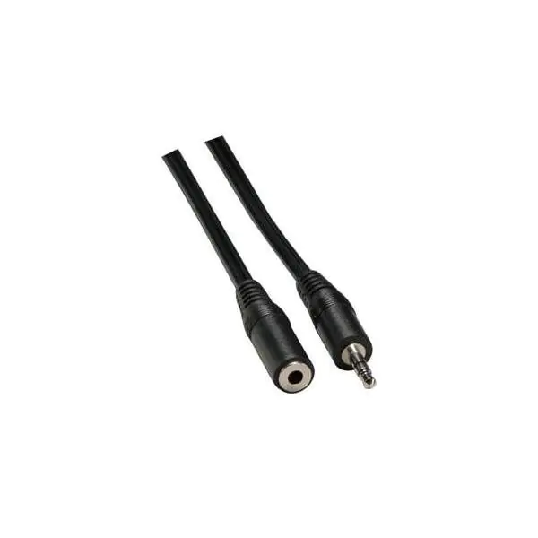 ⁨Audio Extension Cable Jack (3,5mm) M - Jack (3,5mm) F, 10m, black⁩ at Wasserman.eu