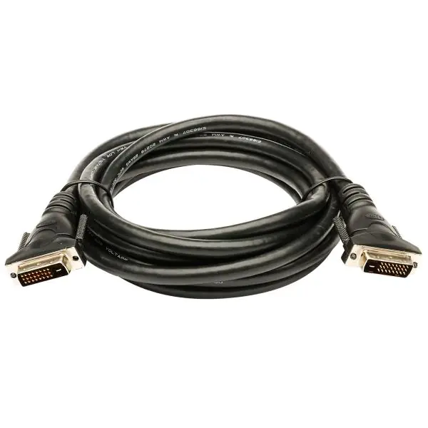 ⁨DVI Video Cable (24+1) M - DVI (24+1) M, Dual link, 2m, protected, black⁩ at Wasserman.eu