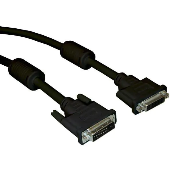 ⁨DVI Video Cable (24+1) M - DVI (24+1) F, Dual link, 3m, Black, Logo⁩ at Wasserman.eu