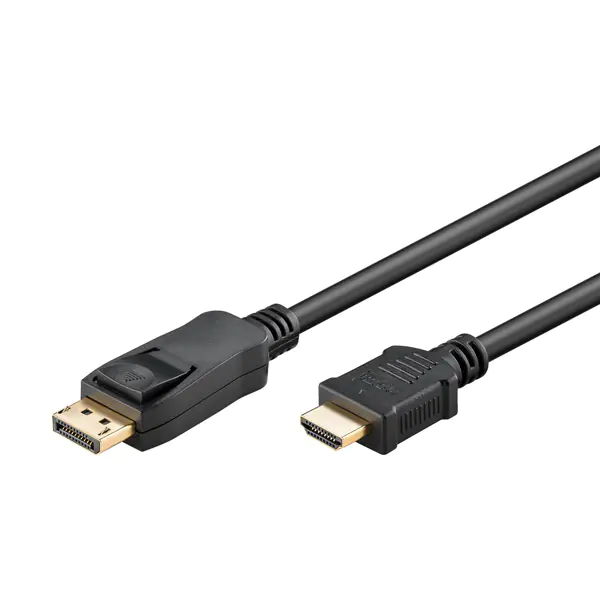⁨Video Kabel DisplayPort M - HDMI M, 2m, czarna⁩ w sklepie Wasserman.eu