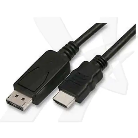 ⁨Video cable DisplayPort M - HDMI M, 5m, black⁩ at Wasserman.eu