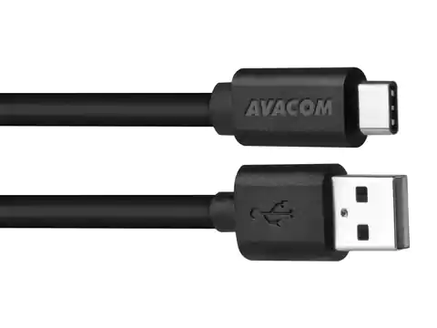 ⁨Avacom USB cable (2.0), USB A M - 1m, black⁩ at Wasserman.eu