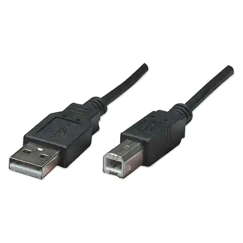⁨USB cable (2.0), USB A M - 1.8m, black⁩ at Wasserman.eu