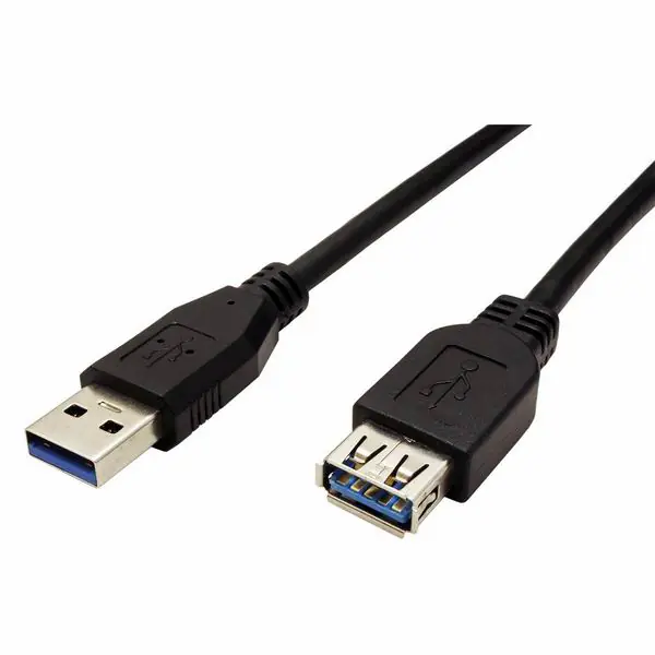 ⁨Przedłużacz USB (3.0), USB A M - USB A F, 1.8m, czarna⁩ w sklepie Wasserman.eu