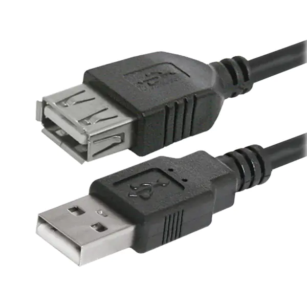 ⁨Logo Przedłużacz USB (2.0), USB A M - USB A F, 3m, czarna, blistr⁩ w sklepie Wasserman.eu