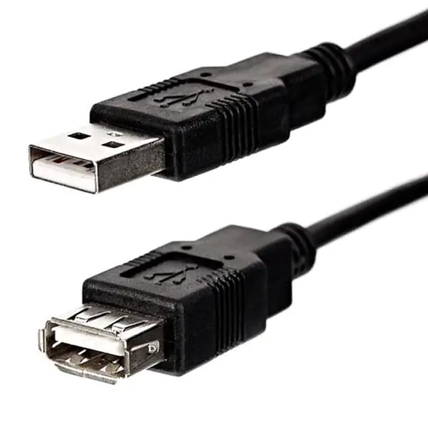 ⁨Logo Economy Przedłużacz USB (2.0), USB A M - USB A F, 1.8m, czarny⁩ w sklepie Wasserman.eu