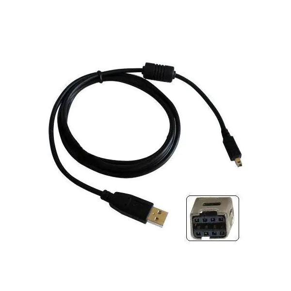 ⁨Logo USB kabel (2.0), USB A M - 8-pin M, 31179, 1.8m, czarny, blistr, MINOLTA⁩ w sklepie Wasserman.eu