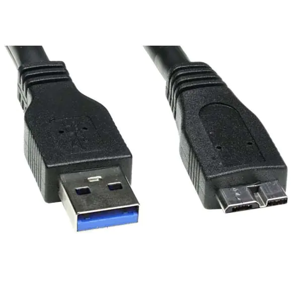 ⁨USB kabel (3.0), USB A M - USB micro A (M), 2m, czarny, EOL⁩ w sklepie Wasserman.eu