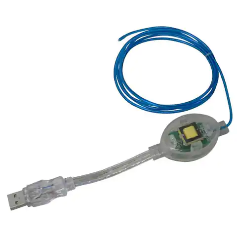 ⁨Kabel z podświetleniem 1.8m, niebieski, blistr, zasilanie z USB⁩ w sklepie Wasserman.eu