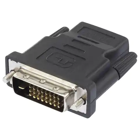 ⁨Video redukcja, DVI (24+1) M - HDMI F, czarna, Logo⁩ w sklepie Wasserman.eu