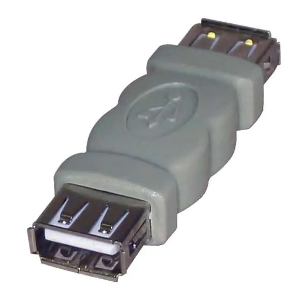 ⁨USB złączka, (2.0), USB A F - USB A F, szara, 5891, EOL⁩ w sklepie Wasserman.eu