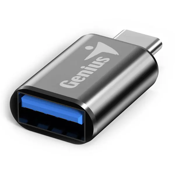 ⁨USB redukcja, (3.0), USB C (M) - USB A F, czarna, Genius USB 3.0, do 5Gbps⁩ w sklepie Wasserman.eu