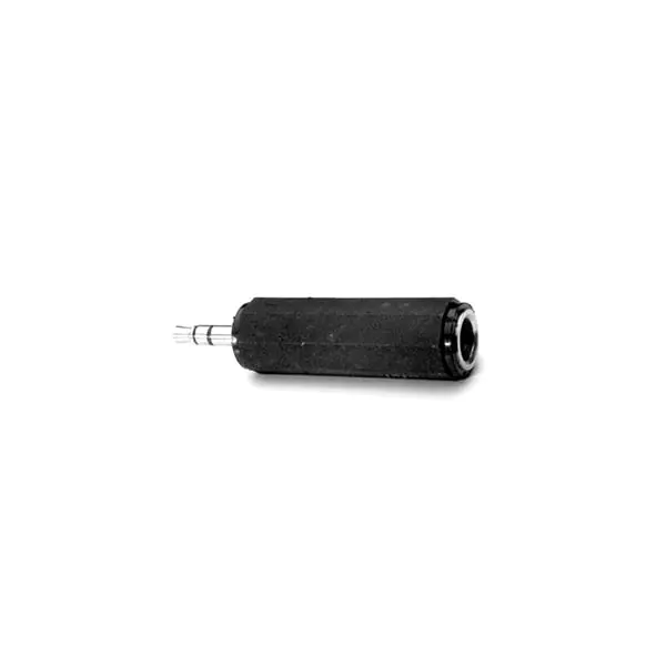 ⁨Audio reduction, Jack (3.5mm) M - Jack (6.3mm) F, stereo, black⁩ at Wasserman.eu