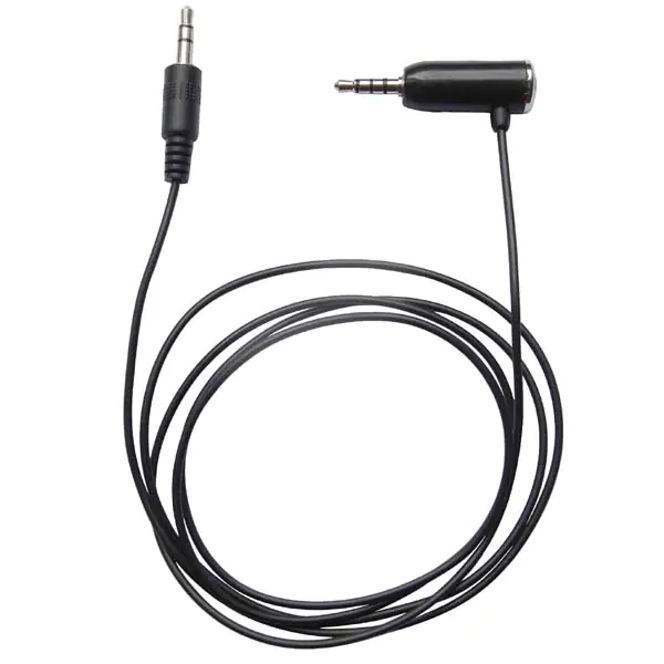 ⁨Audio Hands free kabel, Jack (3.5mm) M 4-polowy - Jack (3,5mm) M, 1.2 m, stereo, czarny, do iPhone/iPad 38588⁩ w sklepie Wasserman.eu