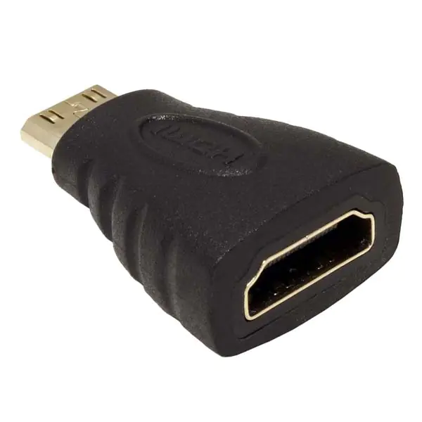 ⁨Video redukcja, mini HDMI (M) - HDMI F, czarna⁩ w sklepie Wasserman.eu