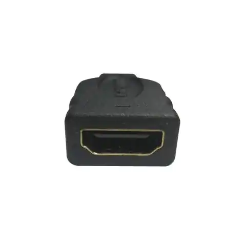 ⁨Video redukcja, micro HDMI (M) - HDMI F, czarna, Logo pozłacane końcówki⁩ w sklepie Wasserman.eu