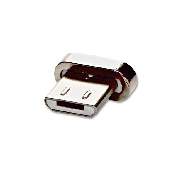 ⁨USB końcówka, (2.0), microUSB (M) - połączenie magnetyczne, srebrna, redukcja do kabla magnetycznego⁩ w sklepie Wasserman.eu