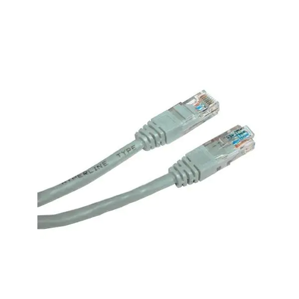 ⁨Przewód LAN UTP crossover patchcord, Cat.5e, RJ45 M - RJ45 M, 2 m, nieekranowany, krzyżowy, szary, do połączenia 2 PC economy⁩ w sklepie Wasserman.eu