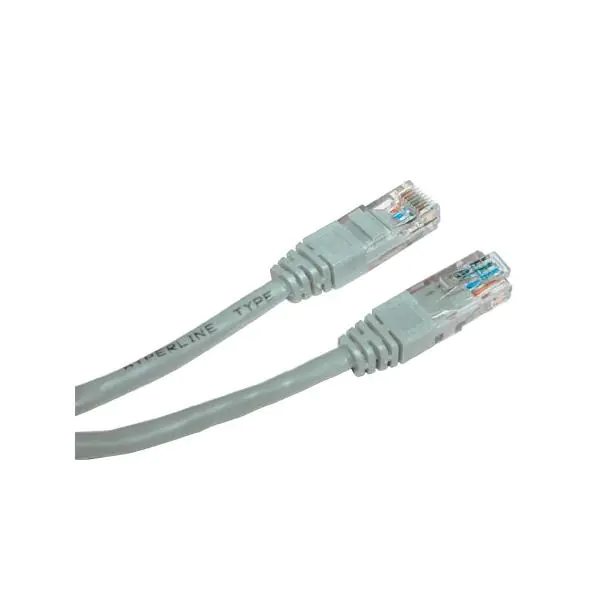 ⁨Przewód LAN UTP patchcord, Cat.6, RJ45 M - RJ45 M, 15 m, nieekranowany, szary, economy⁩ w sklepie Wasserman.eu