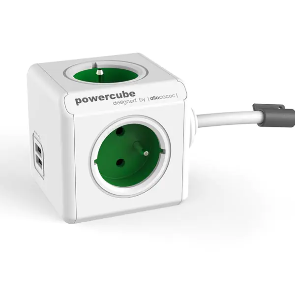 ⁨PowerCube USB Extended 1,5m 2402 Green⁩ at Wasserman.eu