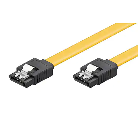 ⁨Kabel do dysku twardego danych, SATA samec - SATA samec, 0.5 m, 6 Gb/s, żółty, opakowanie bulk⁩ w sklepie Wasserman.eu